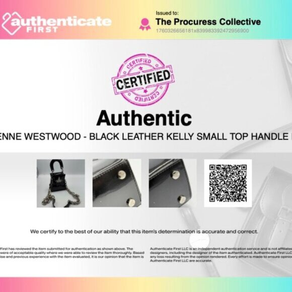 🆕 VIVIENNE WESTWOOD 🧿 NWOT Black Patent Leather Kelly Small Top Handle - AUTH - Picture 16 of 16